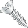 #12-14 x 3/4' Self Tapping Screws - Sheet Metal Screws, Type AB, Steel, Zinc Plating, Flat Head, Slotted Drive (Quantity: 3500 pcs)