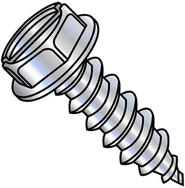 12-14X3/4 Slotted Indented Hex Washer Self Tapping Screw Type AB Fully Threaded Zinc (Pack Qty 4,000) BC-1212ABSW by Shorpioen