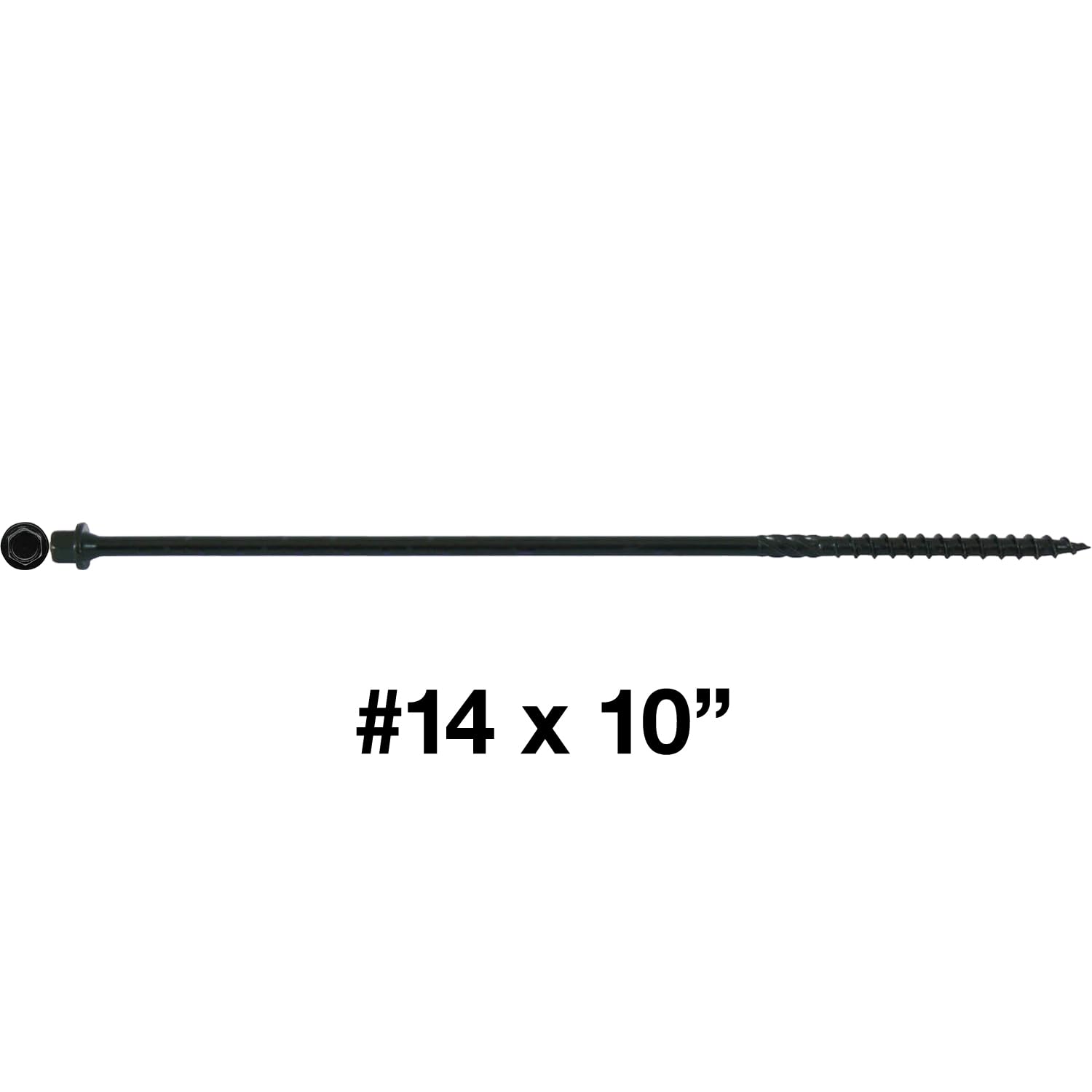 Jake Sales #14 X 10 Heavy Duty Black Timber/Log/Landscaping Wood Screws - Exterior Coated Heavy Duty Screws. 1 x Full Box - 250 Screws