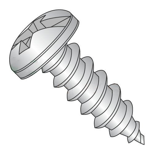 #14 x 3/4' Type A Self-Tapping Screws/Combo/Pan Head / 18-8 Stainless Steel (Carton: 1,500 pcs)