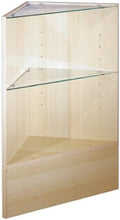 18L x 18W x 38H Maple Triangle Corner Showcase with Glass Shelf 1 Ct