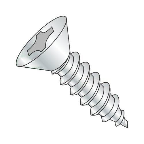 #14 x 3/4' Type A Self-Tapping Screws/Phillips/Flat Head/Steel/Zinc (Carton: 4,000 pcs)