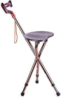 Walking Cane with Folding Seat - Tripod Folding Walking Stick Seat, Disability Medical Aid Folding Seat Cane for The Elderly, People with Reduced Mobility