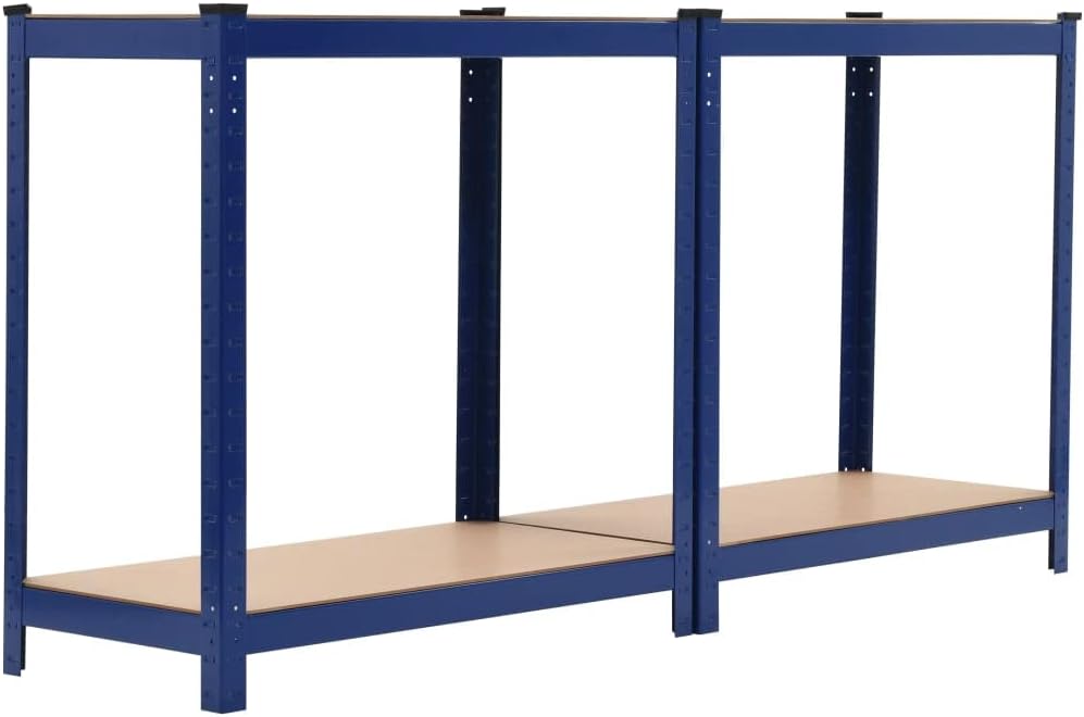 5-Layer Corner Shelf Industrial Racks Organizer for Living Room Garage Storage Racks Suitable for bedrooms, Living Rooms and Offices Silver Steel&Engineered Wood (Blue 31.5' x 15.7