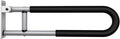 Grab Bars Handle Safety Support Hand Rails, Sturdy Shower Safety Grab Bar Flip-Up Screw-in Bathroom Grab Bar with Textured Grip Stainless Suitable for Disability Aid and Seniors