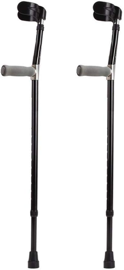 Forearm Crutches with Adjustable Support, Ergonomic Comfortable Wrist Handle, Lightweight Aluminum, Heavy Duty for Standard and Tall Adults