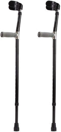 Forearm Crutches with Adjustable Support, Ergonomic Comfortable Wrist Handle, Lightweight Aluminum, Heavy Duty for Standard and Tall Adults