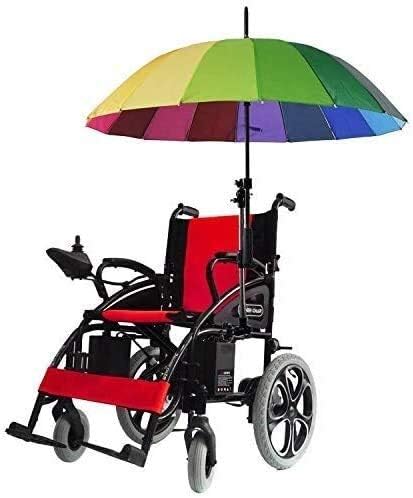 Seniors Elderly Scooter Four Electric wheelchairs Intelligent Lightweight Foldable GPS, Suitable for The Elderly Travel, red, 96X67CM