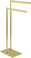 Kingston Brass SCC3097 Edenscape Pedestal Dual Towel-Rack, Brushed Brass