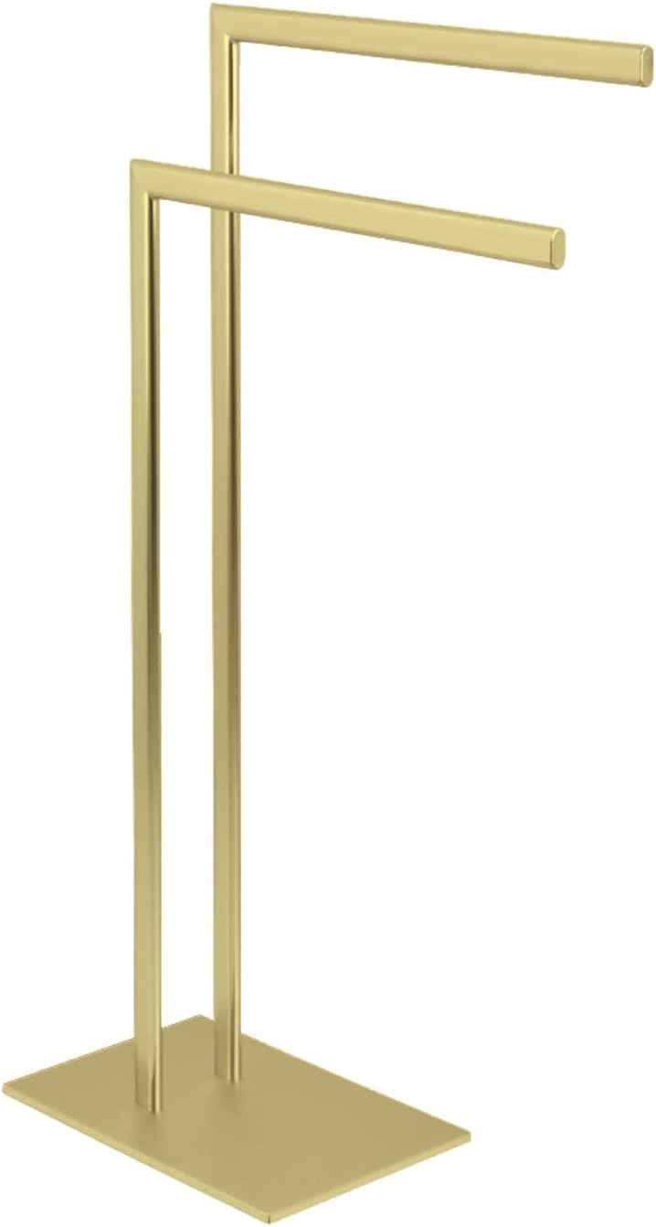 Kingston Brass SCC3097 Edenscape Pedestal Dual Towel-Rack, Brushed Brass