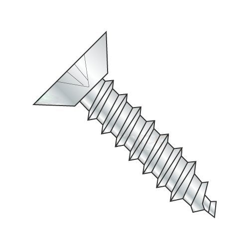 #14 x 3/4' Type AB Self-Tapping Screws/Phillips/Flat Undercut Head/Steel/Zinc (Carton: 4,000 pcs)