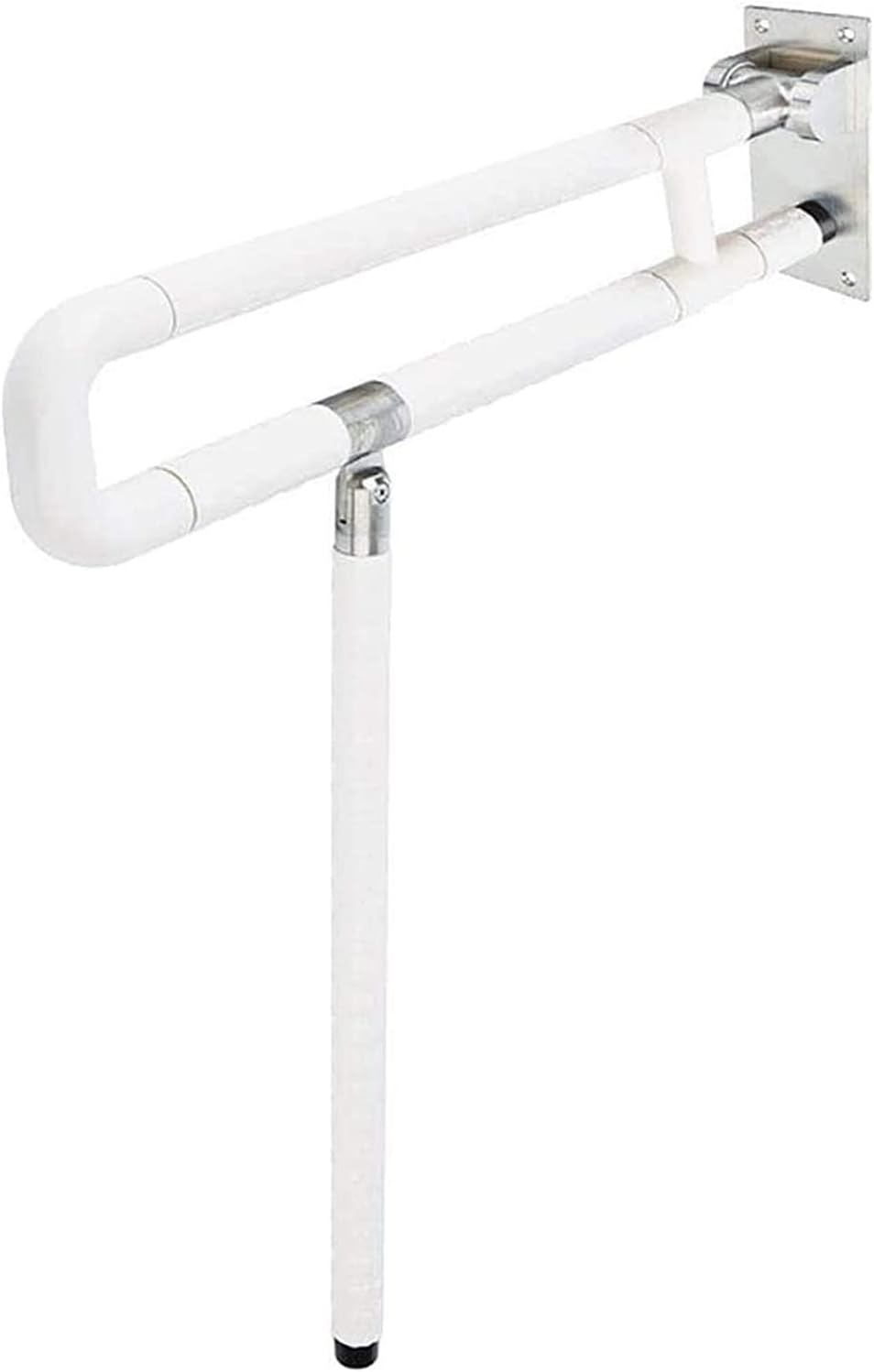 Bath Handle Towel Rail Handle Grab Bar Bathroom Seat Support Foldable Skid Resistance Toilet Hand Grips for Disability Aid and Elderly Assistance (Color : White)