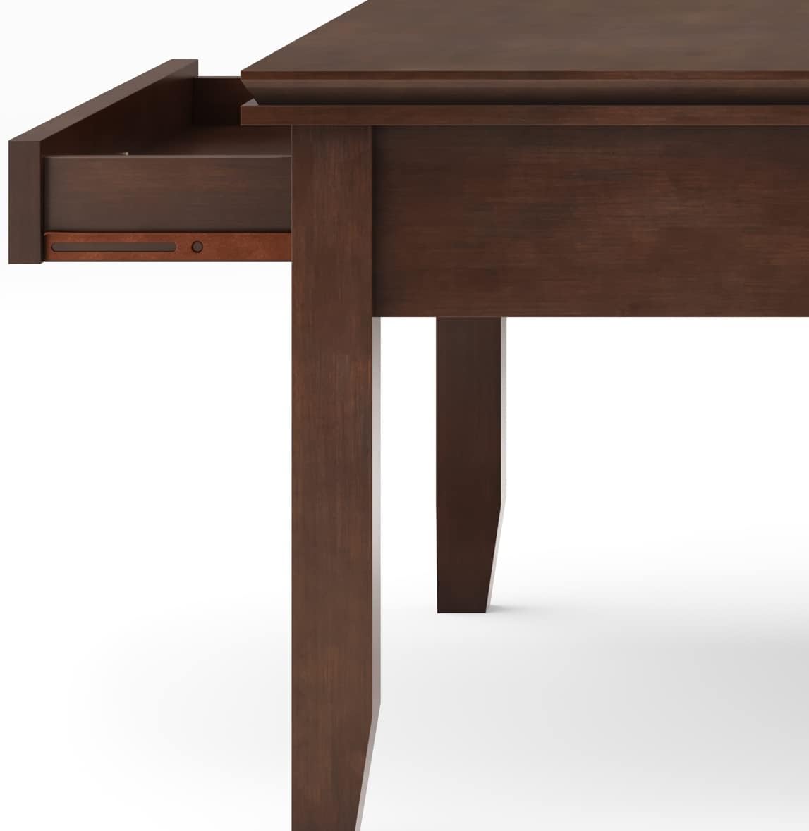 SIMPLIHOME Artisan Square Coffee Table - 36 inch Wide Solid Wood Transitional Cocktail Table in Russet Brown, Classic Living Room Table with Slatted Open Shelf and Contemporary Framed Top Design