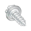 #14 x 3/4' Type AB Self-Tapping Screws/Slotted/Serrated Hex Washer Head/Steel/Zinc/Serrations Under Head (Carton: 3,000 pcs)