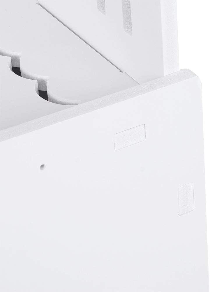 Greensen Small Bathroom Storage Corner Floor Cabinet, White Standing Storage Organizer Side Cabinet Thin Toilet Vanity Cabinet with Doors and Shelf for Paper Holder Shampoo