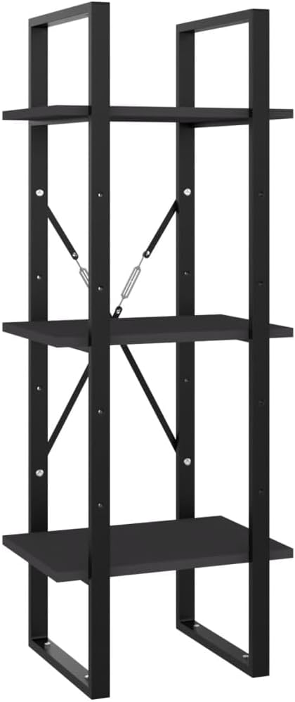 Cubicle Rack Standing Shelves Bookcases Organizer 5-Tier Book Cabinet Gray 15.7'x11.8'x68.9' Engineered Wood for Bedroom Living Room Home Office Corner