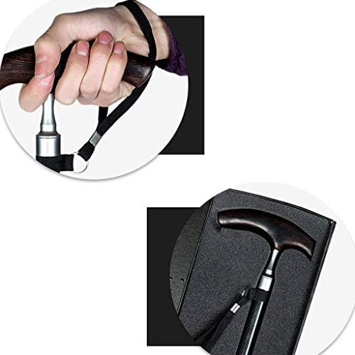 Adjustable Walking Stick Lightweight Aluminum Offset Cane with Ergonomic Handle and Wrist Strap Ideal Daily Living Aid