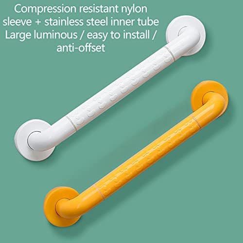 Elderly Bathroom Safety Grab Bar - 30cm Anti-Slip Hand Rail for Toilet & Wall Mount - Durable Support Handle for Seniors & Disabled (Yellow)