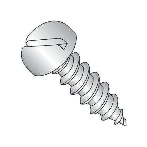 #14 x 3/4' Type A Self-Tapping Screws/Slotted/Pan Head / 18-8 Stainless Steel (Carton: 1,000 pcs)