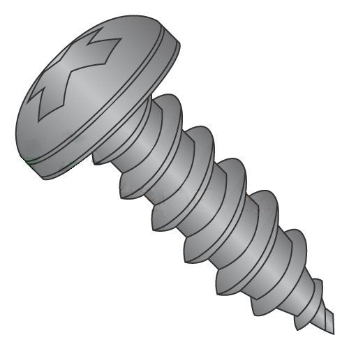 #14 x 3/4' Type A Self-Tapping Screws/Phillips/Pan Head / 18-8 Stainless Steel/Black Oxide (Carton: 1,000 pcs)