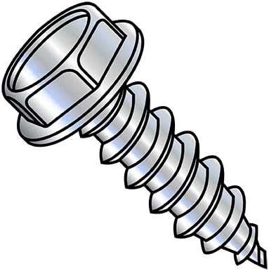 12-14X3/4 Unslotted Indented Hex Washer Self Tapping Screw Type AB Fully Threaded Zinc an (Pack Qty 3,000) BC-1212ABW by Shorpioen