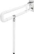 Bath Handle Towel Rail Handle Grab Bar Handrail Bathroom Seat Support Foldable Skid Resistance Toilet Hand Grips for Disability Aid Elderly (Color : White)