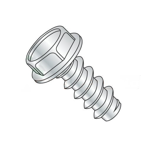 #14 x 3/4' Type B Self-Tapping Screws/Unslotted/Hex Washer Head/Steel/Zinc (Carton: 3,000 pcs)