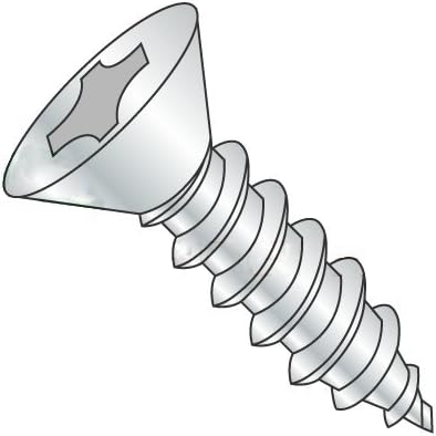 1/4'-14 x 3/4' Self Tapping Screws - Sheet Metal Screws, Type AB, Steel, Zinc Plating, Flat Head, Phillips Drive (Quantity: 3300 pcs)