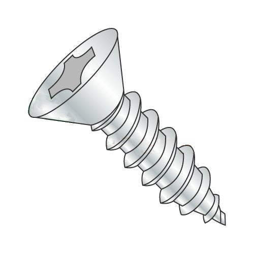 #14 x 3/4' Type AB Self-Tapping Screws/Phillips/Flat Head/Steel/Zinc (Carton: 4,000 pcs)