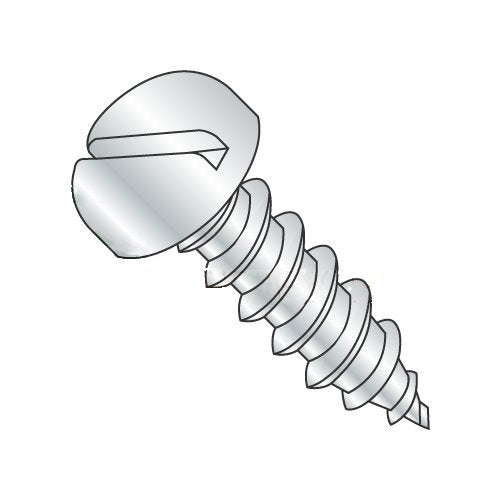 #14 x 3/4' Type AB Self-Tapping Screws/Slotted/Pan Head/Steel/Zinc (Carton: 3,000 pcs)