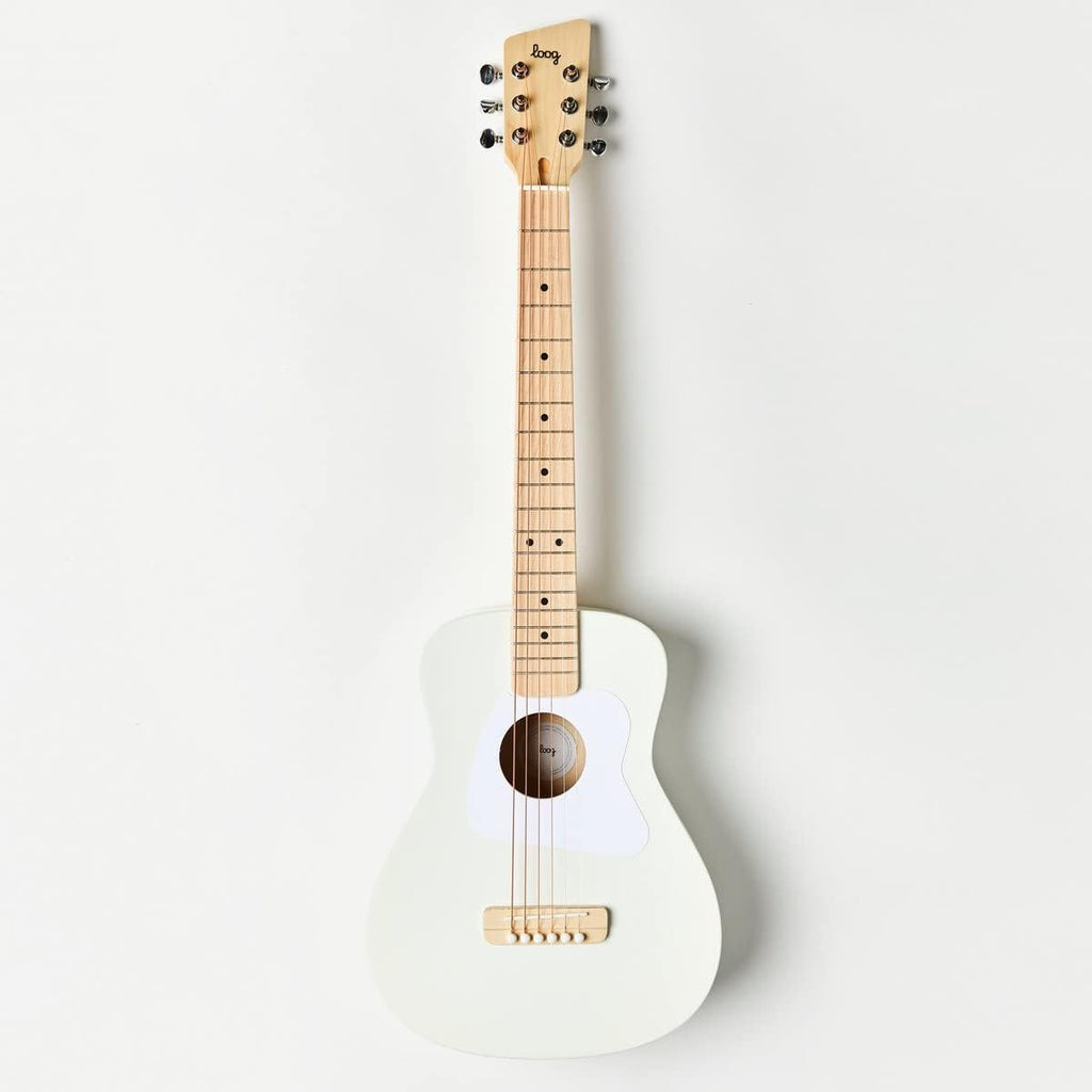 Loog Pro 6 Acoustic kids real guitar for Beginners Compact size Ages 9+ Learning app and Lessons included