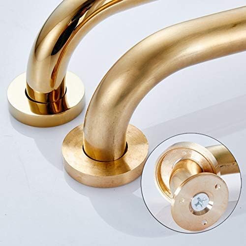Bathroom Grab Rails Hand Rail Disability Aids Bathroom Tub Toilet Handrail Brass Gold Finish Grab Bar Shower Safety Support Handle (40cm)