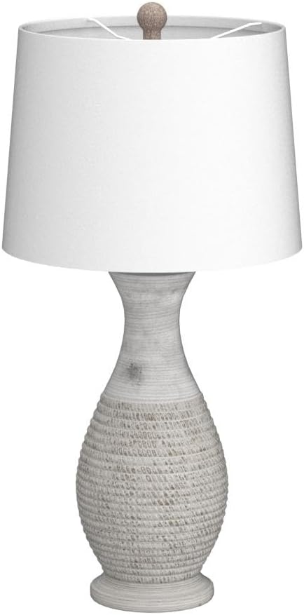 SAFAVIEH Lighting Collection Bentlee Rustic Grey 30-inch Bedroom Living Room Home Office Desk Nightstand Table Lamp Set of 2 (LED Bulbs Included)