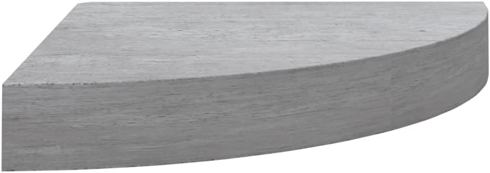 Wall Corner Shelf Concrete Grey Honeycomb MDF, Small Triangular Floating Ledge for Living Room, Bedroom, Bathroom Decor Display, 11 lbs Capacity