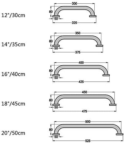 Bathroom Grab Rails Hand Rail Disability Aids Bathroom Tub Toilet Handrail Brass Gold Finish Grab Bar Shower Safety Support Handle (40cm)