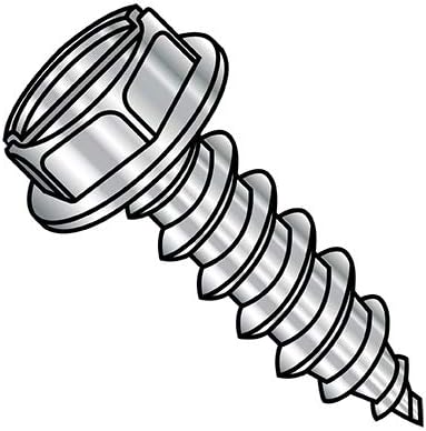 12-14X3/4 Slotted Ind Hex Wash Self Tapping Screw Type AB Fully Threaded 18-8 Stainless Ste (Pack Qty 2,000) BC-1212ABSW188 by Korpek
