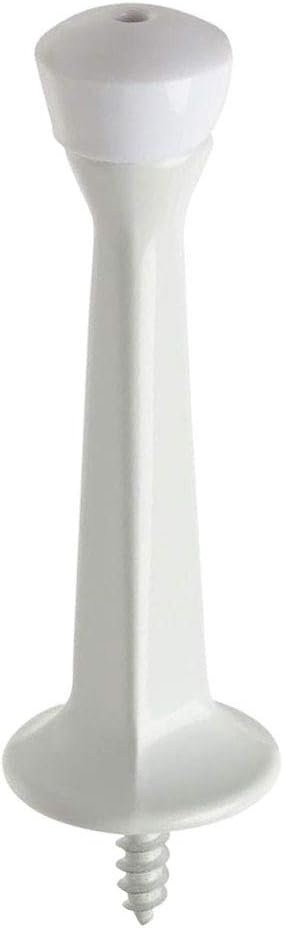Liberty Premium Door Stop Metal Solid Rigid Door Stopper Brushed 3' (Solid White, 96 Pack)