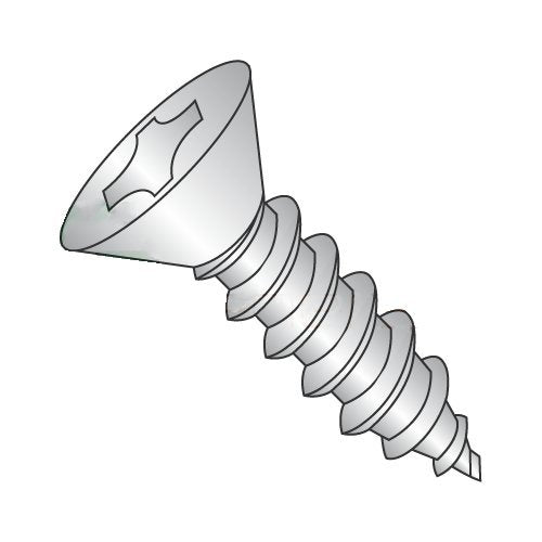 #14 x 3/4' Type AB Self-Tapping Screws/Phillips/Flat Head / 18-8 Stainless Steel (Carton: 2,000 pcs)