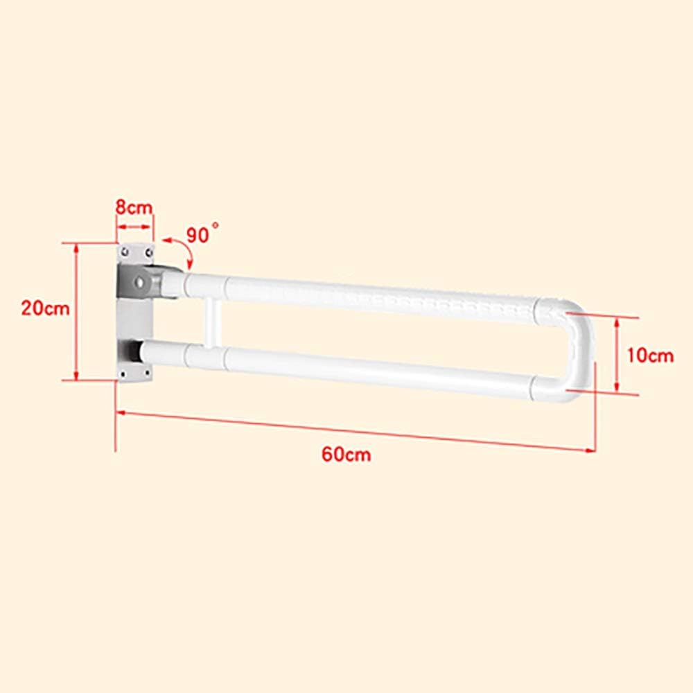 Grab Bars Handle Safety Support Hand Rails, Concealed Screw Safety Grab Bar Flip-Up Screw-in Bathroom Grab Bar with Textured Grip Stainless Suitable for Disability Aid and Seniors
