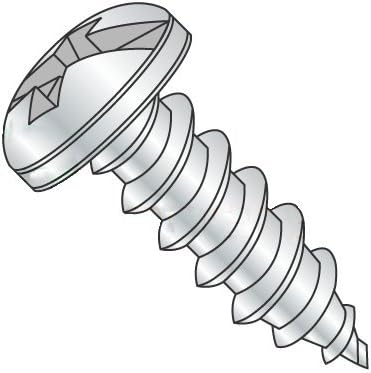 #12-14 x 3/4' Self Tapping Screws - Sheet Metal Screws, Type AB, Steel, Zinc Plating, Pan Head, Combo (Phillips/Slotted) (Quantity: 4500 pcs)