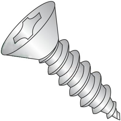 #8 x 3/4' Self Tapping Screws - Sheet Metal Screws, Type A, Stainless Steel 18-8, Flat Head, Phillips Drive, Full Thread (Quantity: 4000 pcs)