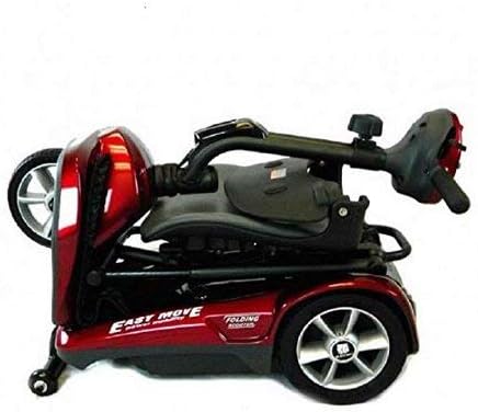 EV RIDER EV Rider Transport Move Manual Folding Mobility Scooter - Lithium Battery - Lightweight 49 lbs. Total w/Free Tiller Bag (Red) (S21M)