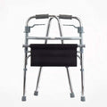 Folding Elderly Walker Lightweight Aluminum Alloy Walking Frame Daily Living Aid with Seat and Folding Handle Transport Chair