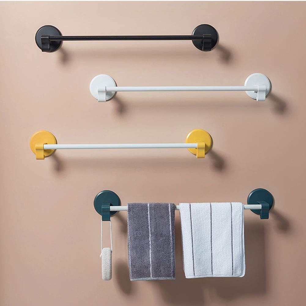 Towel Rack Holder Wall Mounted,Simplicity Self-Adhesive Towel Bar for Bathroom Hotel Kitchen 51.5 cm Black/Yellow