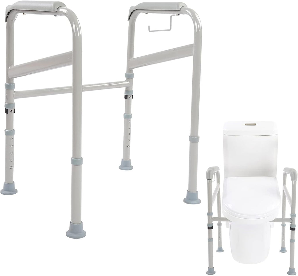 Safety Adjustable Hand Rail Disabled Grab Aid Disability Support Toilet Bar for Bathroom Use with Height and Width Adjustable Armrests
