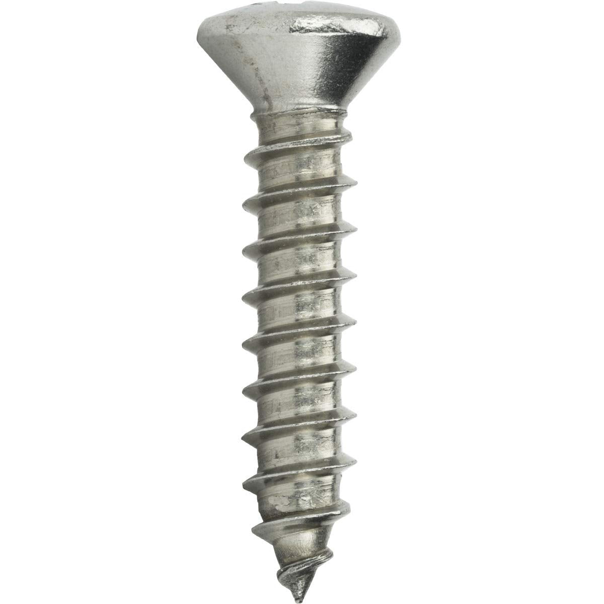 #14 x 3/4 Self Tapping Sheet Metal Screws Oval Head Stainless Steel Qty 1000