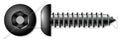 (200 pcs) #14 X 3/4', Self-Tapping Sheet Metal Security Screws, Button Head Tamper Resistant Hex Socket Pin Drive, Type AB, Steel, Black Oxide, Includes Driver Bit