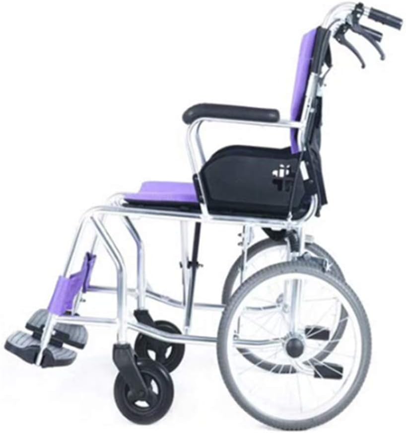 Wheelchair,Lightweight Folding Wheelchair Driving,Elderly Wheelchair Portable Aluminum Alloy Ultralight Scooter Trolley,Portable