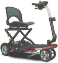 EV Rider Transport Folding Travel Electric Mobility Scooter Sealed Lead Acid Batteries (Without Armrests) Burgundy