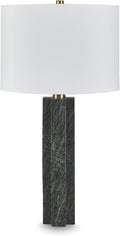 Signature Design by Ashley Keegan Contemporary Marble Table Lamp with 3-Way Switch, Green